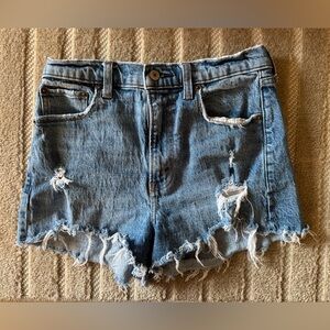 Abercrombie and Fitch The Mom High Rise Distressed Denim Short Size2/26 Summer